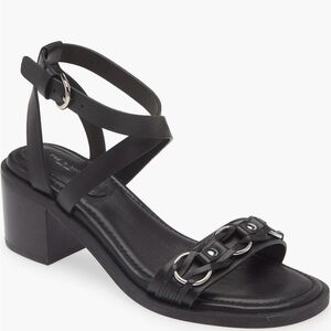 rag & bone Geo Chain Ankle Strap Sandal Women’s size 38.5 (8.5) Black